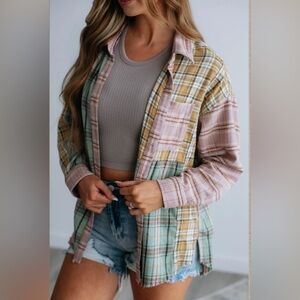Papermoon Lonnie Patchwork Plaid Top